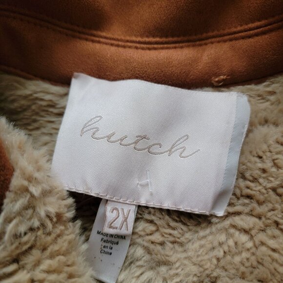 Anthropologie Hutch Daisy Fringe Coat Womens 2X Retro Penny Lane Country Faux Fu - Picture 5 of 10